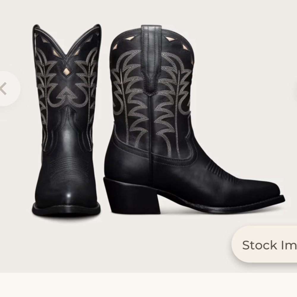 Tecovas Jolene Black Leather Cowgirl Boots